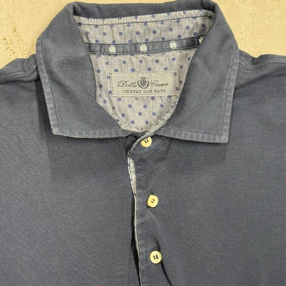 Della Ciana Made in Italy Mesh Short Sleeve Polo Shirt Large - Picture 3 of 6